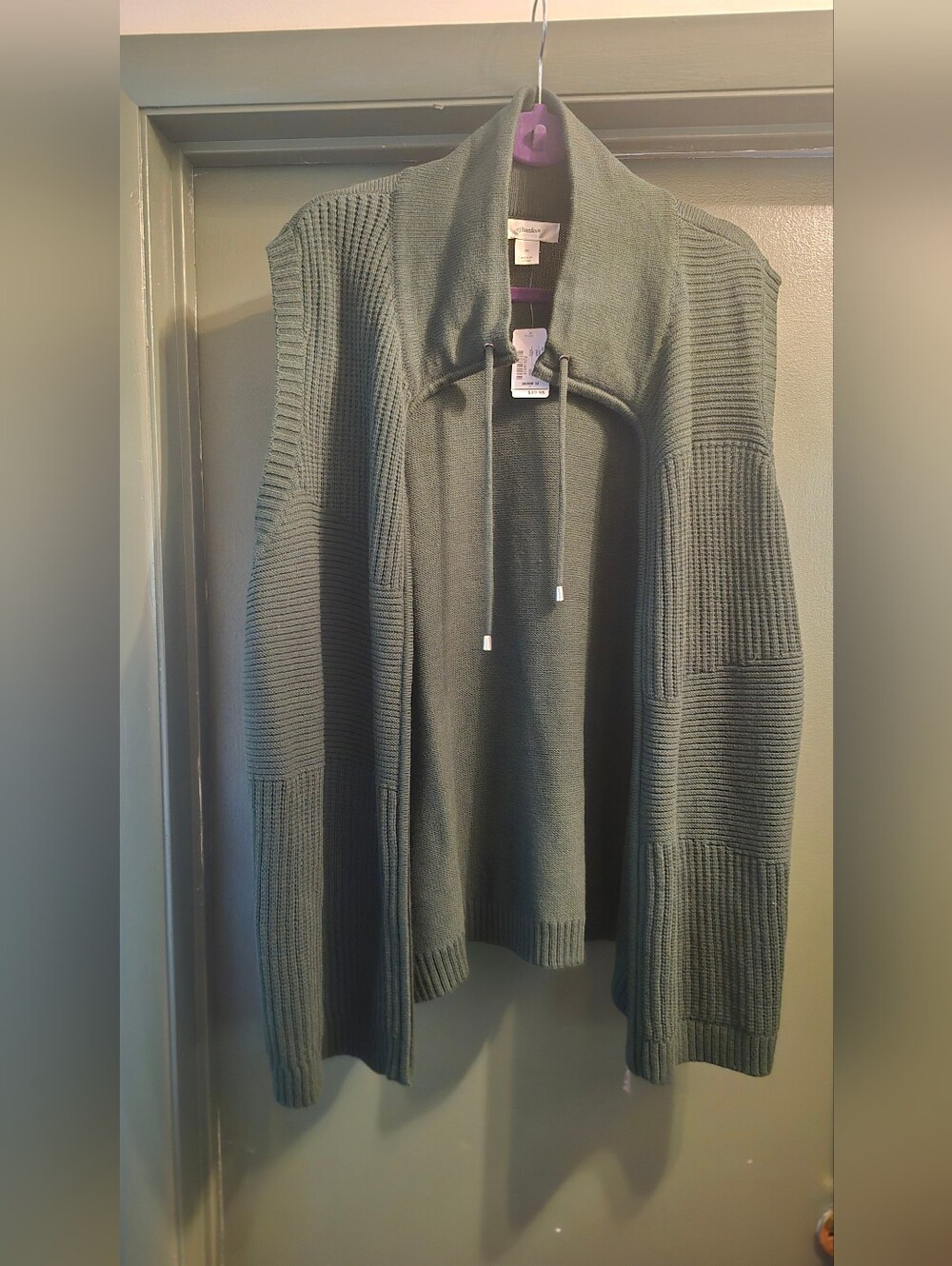 Christopher & Banks Hunter Green Ribbed Sweater Vest. 3X